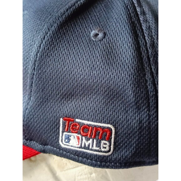 Atlanta Braves Hat Navy Blue Embroidered Strapback Cap - Picture 4 of 8